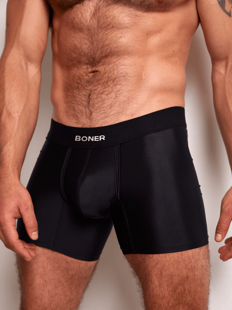 Bóxer clásico en nylon para hombre | BONER - Negro