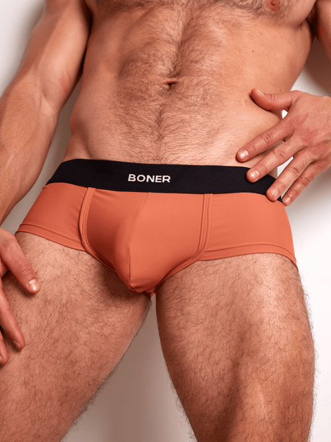 Bóxer Brief clásico en nylon para hombre | BONER - Naranja