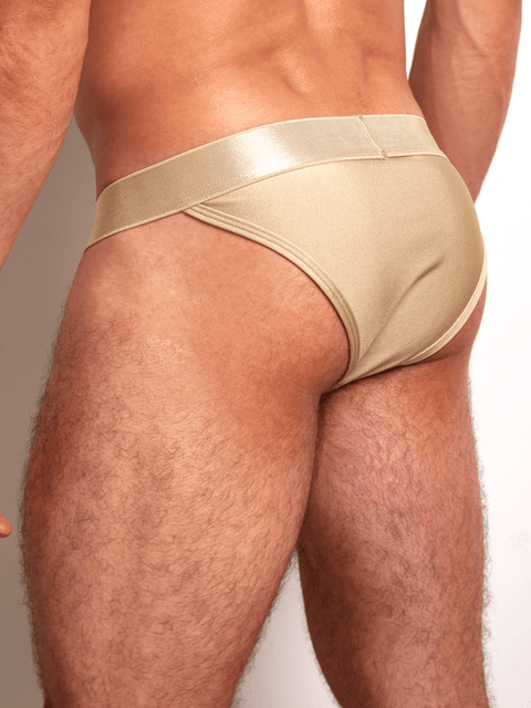 Bóxer Brief dos partes en microfibra destellante para hombre | BONER - Dorado