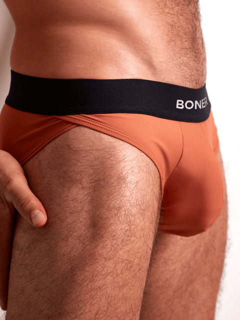 Bóxer Brief sobrepuesto en nylon para hombre | BONER - Naranja