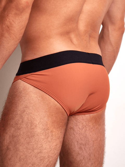 Bóxer Brief sobrepuesto en nylon para hombre | BONER - Naranja
