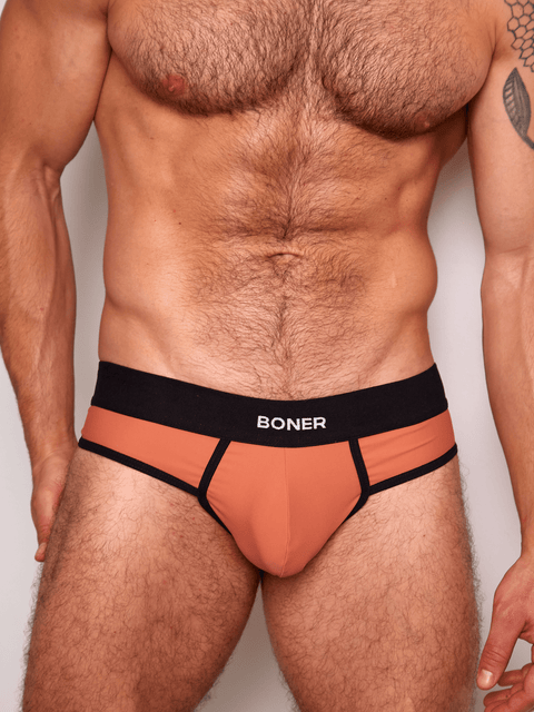 Tanga clásica en nylon para hombre | BONER - Naranja