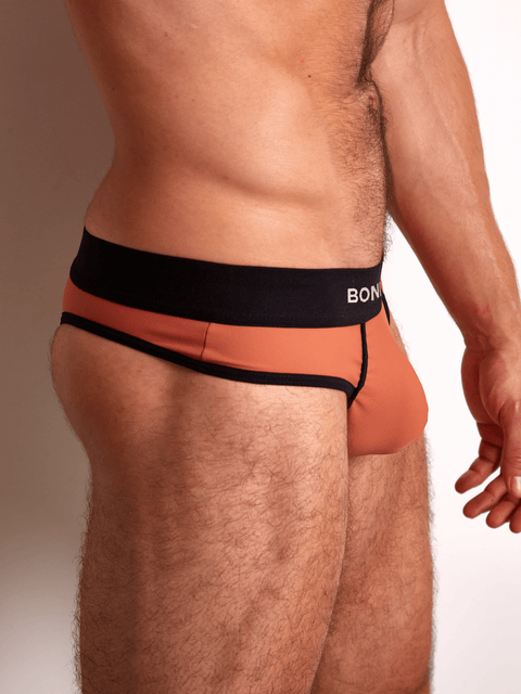 Tanga clásica en nylon para hombre | BONER - Naranja